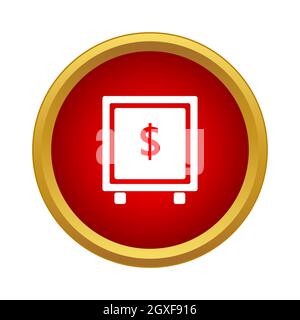 Safe icon in simple style isolated on white background Stock Photo