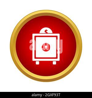 Safe icon in simple style isolated on white background Stock Photo