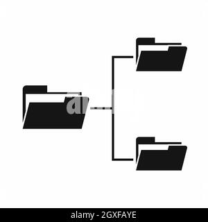Folders structure icon in simple style isolated on white background Stock Photo