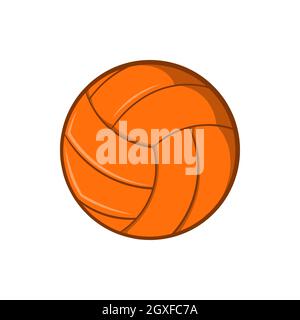 Volleyball icon in cartoon style isolated on white background. Sport symbol Stock Photo