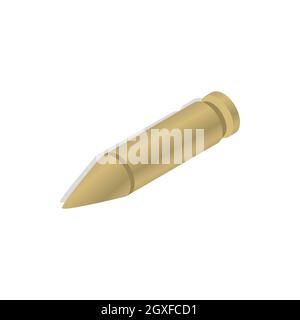 Bullet icon in isometric 3d style on a white background Stock Photo