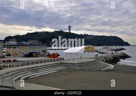 Enoshima Beach, Enoshima, Japan Stock Photo