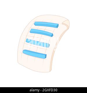 TXT file icon in cartoon style on a white background Stock Photo