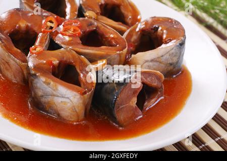 a naturally cooked fish recipes Stock Photo