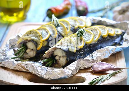 a naturally cooked fish recipes Stock Photo