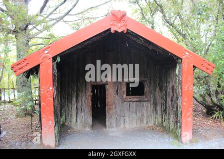 Maori cultural and woodcraft. Rotorua. New Zealand. 16 Nov 2011 Stock Photo