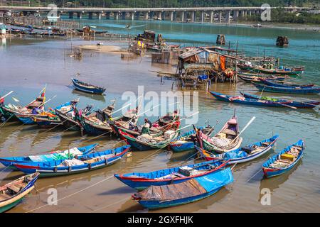 Cau Lang Co a small fishing village between Hue and Da Nang Stock Photo