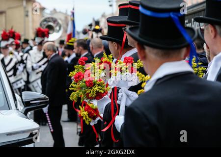 Villefranche-sur-Saône (France), 3 October 2021. Wave of conscripts in the national street. Stock Photo