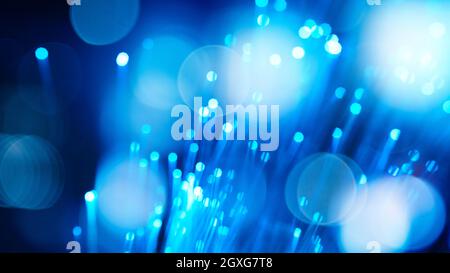 Internet connection with the optical fiber. Concept of fast internet Stock Photo