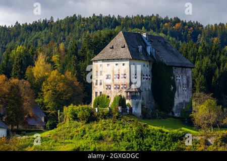 Moosburg castle in Carinthia, Austria Stock Photo