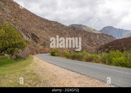 Landsacpe on the Tradouw Pass in the Western Cape of South Africa Stock Photo