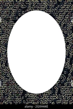 White circle frame background with decorated design borders Stock Photo