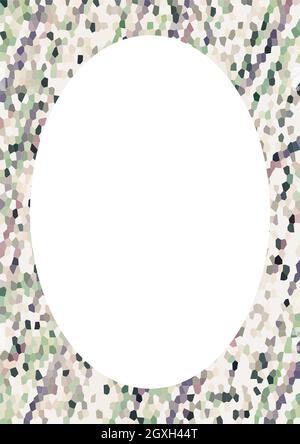 White circle frame background with decorated design borders Stock Photo
