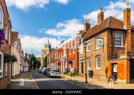 Church Street in Old Aylesbury, Buckinghamshire, England, UK Stock Photo