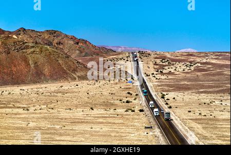 South Pan-American highway at Nazca in Peru Stock Photo