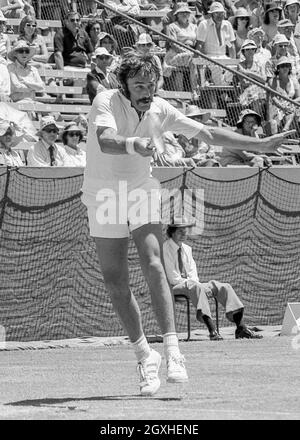 John Newcombe, Australian Open 1976, Quarter Final, Kooyong Lawn Tennis Club, 26 Dez.1975 - 4 Jan.1976, Melbourne. Stock Photo