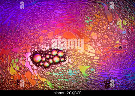 Colorful abstract background with organic shapes Stock Photo