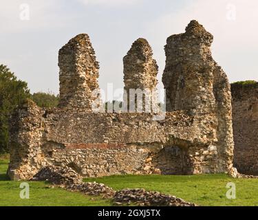 English Heritage run ruins of the medieval Abbey of the Blessed Mary of Waverley close to Farnham, Surrey, England, UK Stock Photo