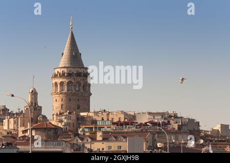 Istanbul, Turkey; May 26th 2013: The Galata Tower. Stock Photo