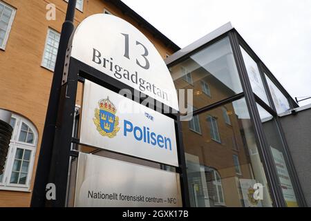 Police station and The Swedish National Forensic Centre in Linköping, Sweden. Stock Photo