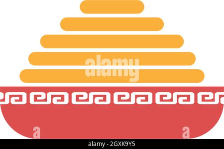 Noodle icon logo design template vector illustration Stock Vector