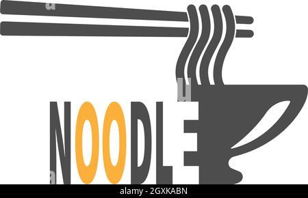 Noodle icon logo design template vector illustration Stock Vector