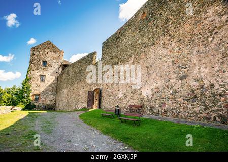 Bolkow, Poland - August 08, 2021. Castle of Bolkow in sunny Summer Stock Photo