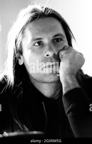 Milan Italy 1996-12-11:  Bruce Dickinson during the press conference of the 'Skunkworks' European tour 1996 Stock Photo