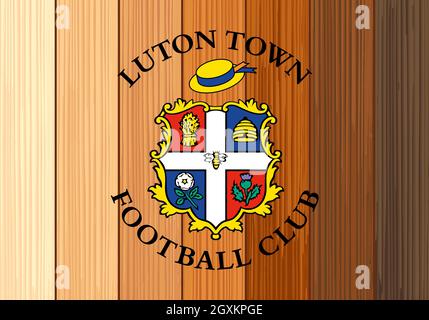 Coat of arms Luton Town F.C., Luton, a football club from England Stock Photo