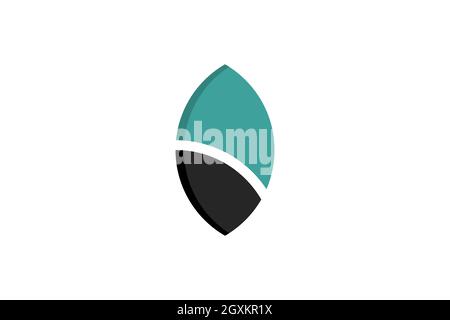 Simple modern and elegant leaf logo design. Stock Vector