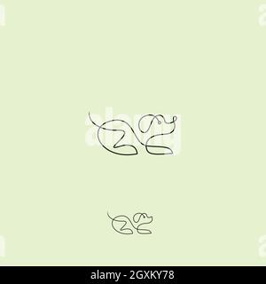 Nature dog logo design vector template Stock Vector