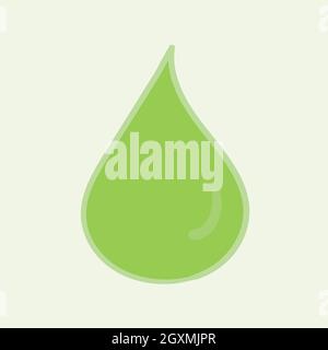 Isolated Eco Water Droplet. Concept of Ecology. Stock Vector