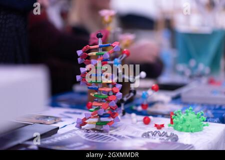 Abstract models printed by 3d printer close up Progressive modern additive technology Stock Photo