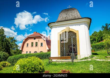 Bolkow, Poland - August 08, 2021. Chapel near the entrance to Bolkow castle Stock Photo