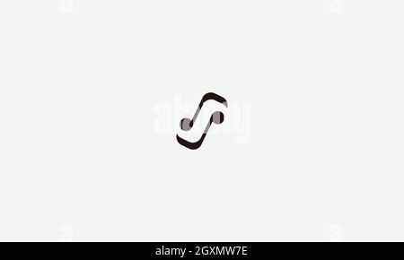Music icon Logo with two notes Stock Vector
