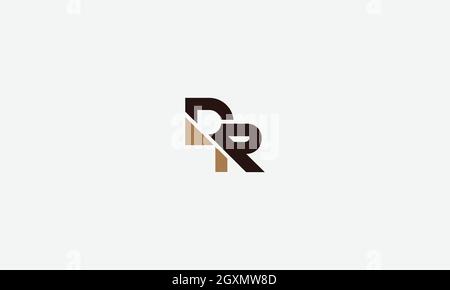 DR or RD logo design with negative space Stock Vector