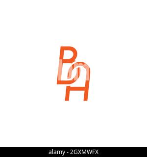 Letter AB or BA logo Design with line art for illustration use Stock Vector