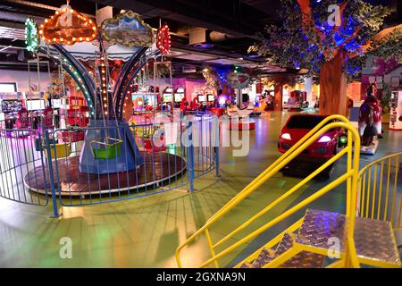 modern shopping mall playground for kids and video games Stock Photo