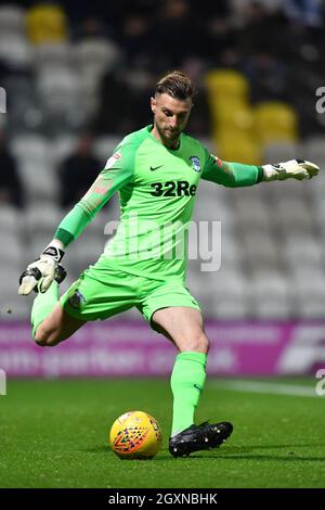 Preston North End goalkeeper Declan Rudd Stock Photo