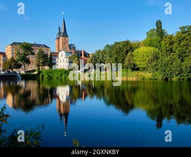 Rote Spitzen at the small pond, Altenburg, Thuringia, Germany Stock Photo