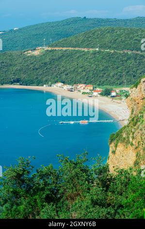 Jaz Beach near Budva, Adriatic Coast, Montenegro Stock Photo