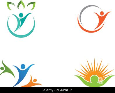 Community, network and social icon design template Stock Vector
