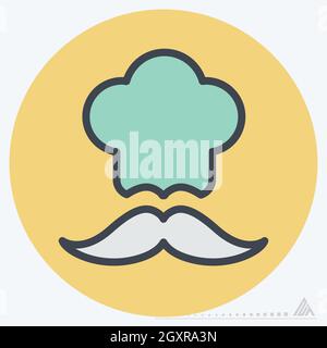 Icon Chef - Two Tone Style - Simple illustration, Editable stroke, Design template vector, Good for prints, posters, advertisements, announcements, in Stock Vector