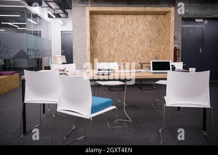 Empty Modern Open Plan Office Stock Photo