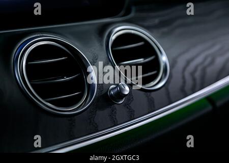 close up deflector,  car ventilation system. Car air conditioner Stock Photo