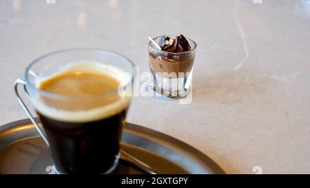 High Class Restaurant Sugar Fix Confection Deserts Stock Photo