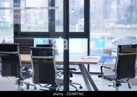 Empty Modern Open Plan Office Stock Photo