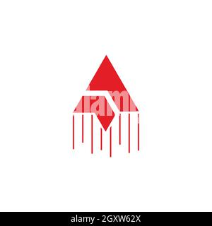 arrow swoosh flying kite simple geometric logo vector Stock Vector