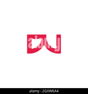 letter dv simple geometric link line logo vector Stock Vector