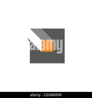square motion 3d objects symbol logo vector Stock Vector